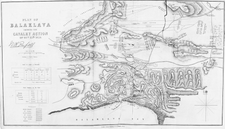 PLAN OF
BALAKLAVA
SHEWING THE
CAVALRY ACTION
OF OCT 25th 1854.