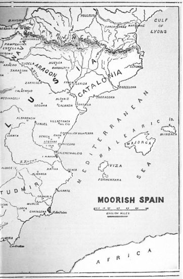 Map of the east
of the Iberian Peninsula