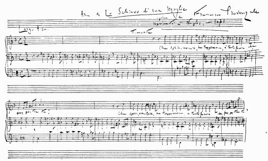 Rolland's transcript of Francesco Provenzale's Aria from
Lo Schiaro di sua Moglie