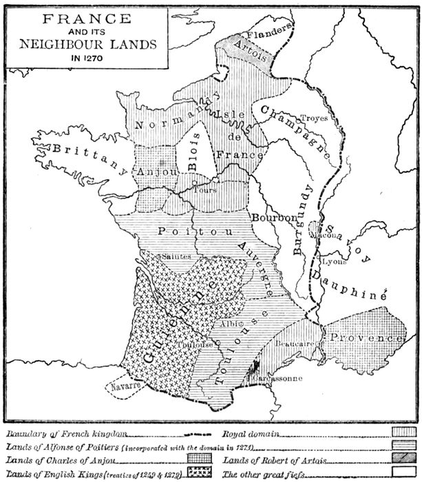 FRANCE AND ITS NEIGHBOUR LANDS IN 1270