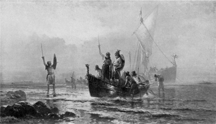 Landing of Lief Erickson
in the New World