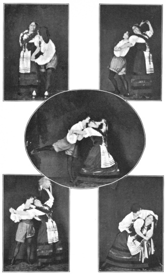 Image not available: “La Tarantella”

Opening of the dance
A turn back-to-back
A pause after rapid foot-work

