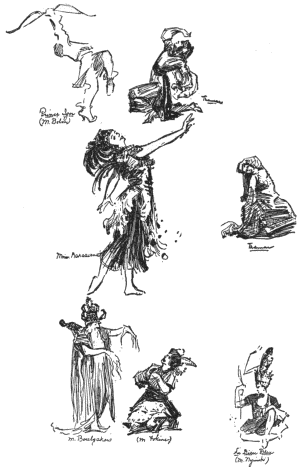 Image not available: Representative Russian Ballet Poses and Groups.

Prince Igor (M. Bolm).
Thamar (Mlle. Tchernicheva).
L’Oiseau de Feu (Mme. Karsavina).
Thamar (Mlle. Hoklova).
L’Oiseau de Feu (M. Boulgakow, M. Fokine).
Le Dieu Bleu (M. Nijinski).

(Courtesy of Comoedia Illustré.)