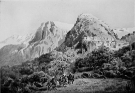 CHAL.

The home of the chartered brigand mentioned on p. 317. A deep gorge is
interposed immediately beyond the village; and beyond the further hills
lie the valleys of Lower Tkhuma and Salabekan.