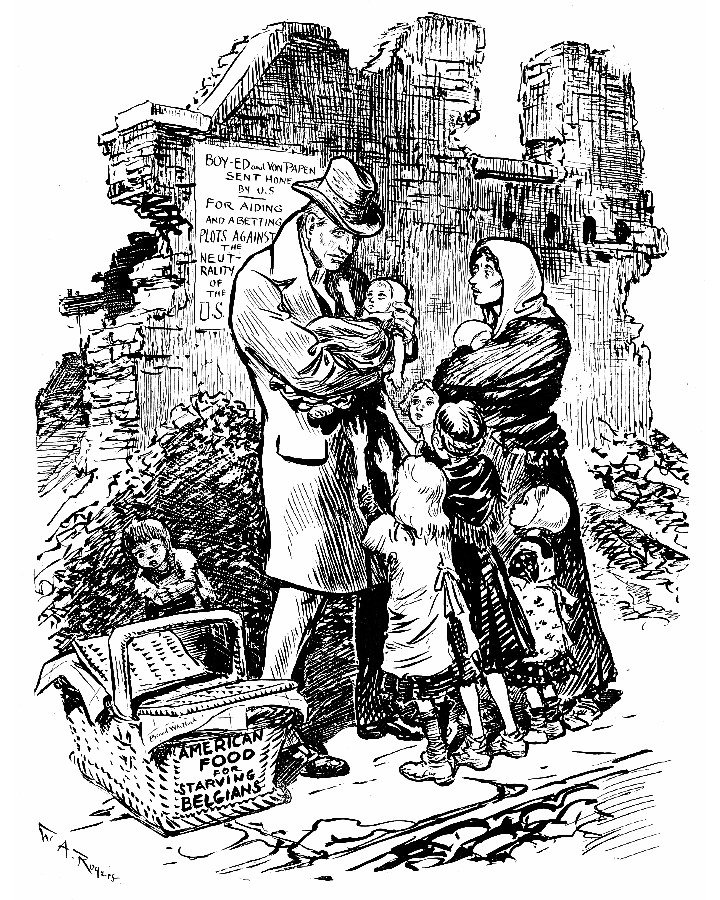 Mr. Whitlock bringing food to Belgium