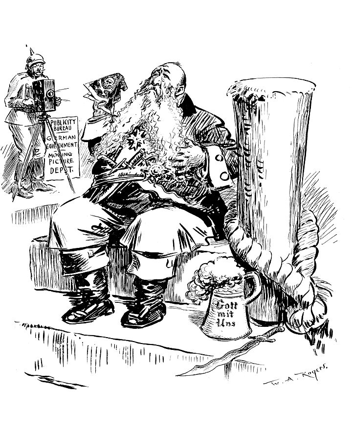 Von Tirpitz weeping for the camera