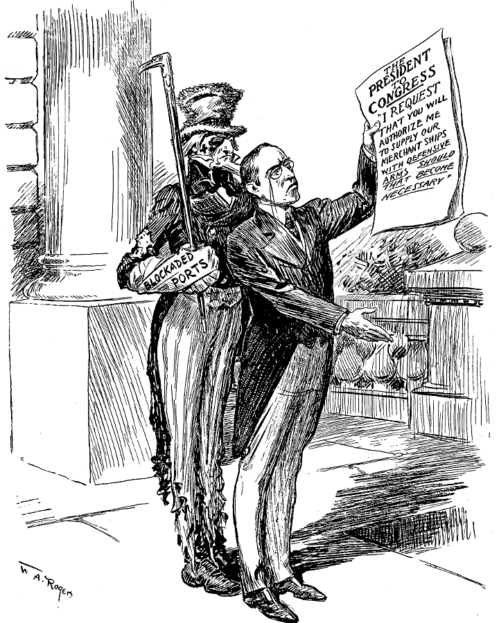 President Wilson and Uncle Sam.