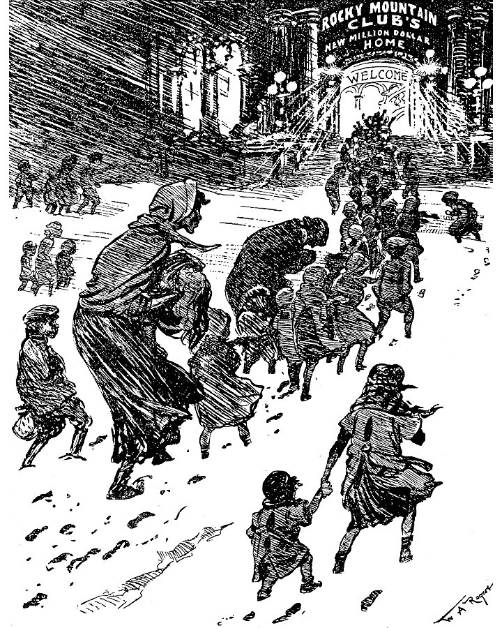 Refugees entering the Rocky Mountain Club