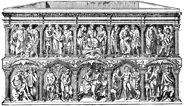 Early Christian
Sculpture—Sarcophagus of Junius Bassus, Rome.