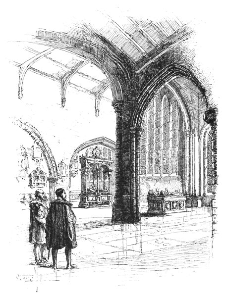 SOUTH-WEST VIEW OF THE INTERIOR OF THE CHURCH OF ST. HELEN,
BISHOPSGATE STREET