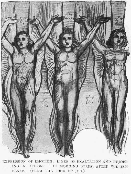 Expression Of Emotion:
Lines Of Exaltation And Rejoicing
In Unison. The Morning Stars, After William
Blake. (From The Book Of Job.)