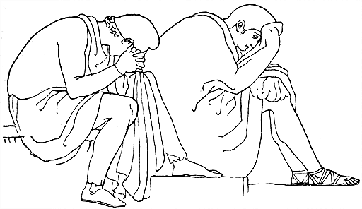 Lines Of Grief And Dejection.
Flaxman: Designs To Homer.