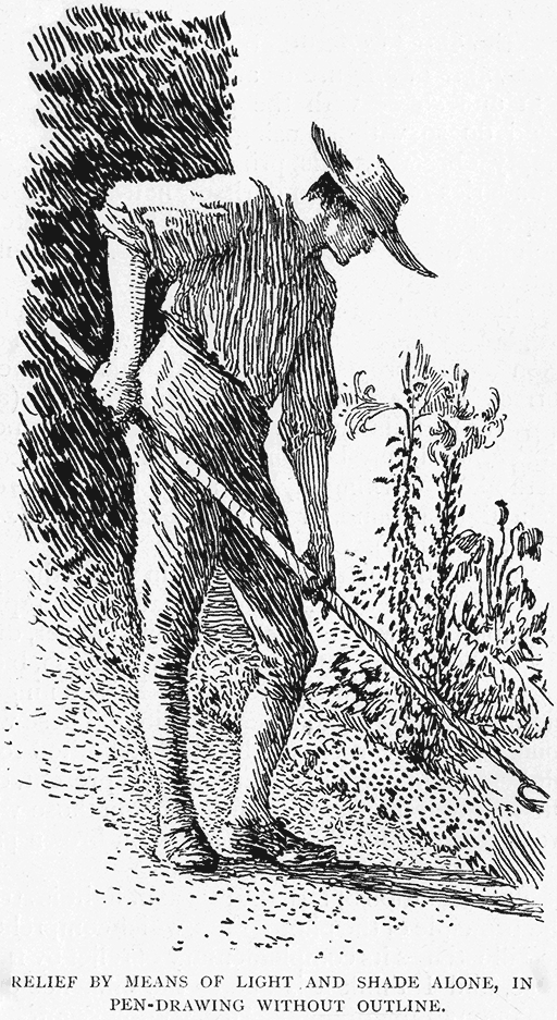 Relief By Means Of Light And Shade Alone,
In Pen-drawing Without Outline.