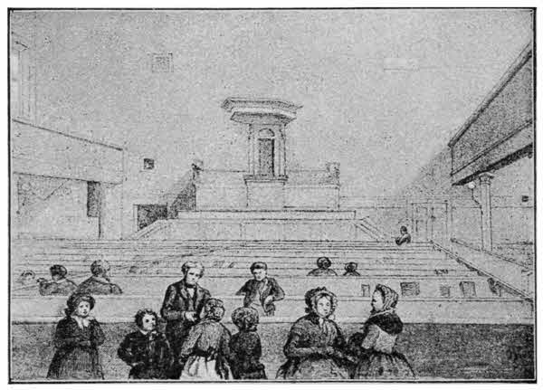 INTERIOR OF THE OLD SANDEMANIAN MEETING-HOUSE,
PAUL'S ALLEY