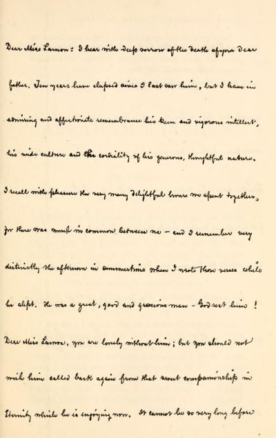 Hand written letter page 1 Hand written letter page 1