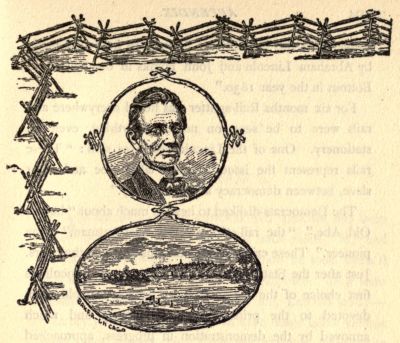 Decorative—head of Lincoln and rail fence Decorative—head of Lincoln and rail fence