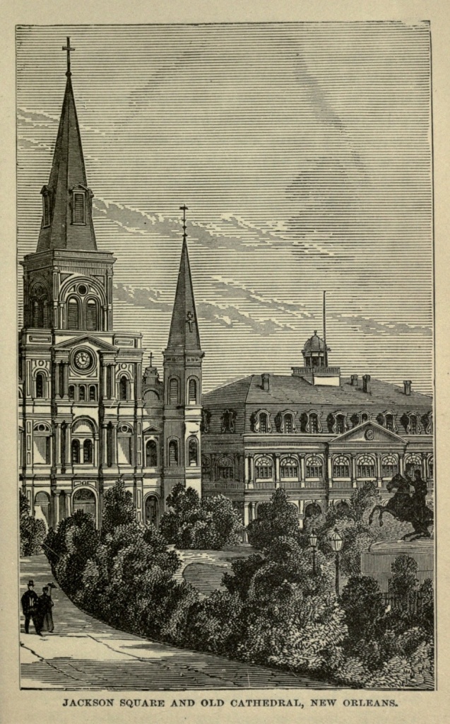 JACKSON SQUARE AND OLD CATHEDRAL, NEW ORLEANS.