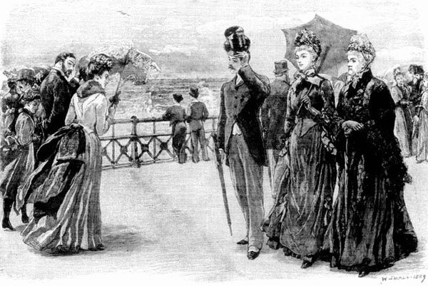 "'Why, you seem to know everybody, Mr. Moore!' she said
to him, with a smile."