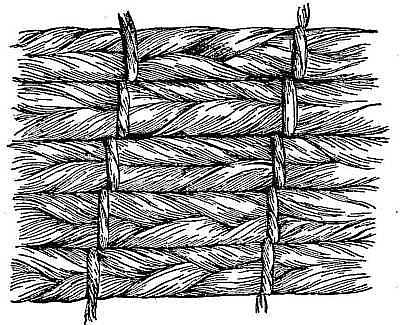 Twined fabric from ancient pottery, Missouri.