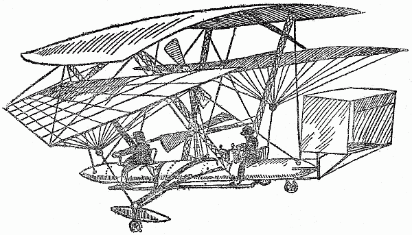 THE NEW BRITISH ARMY AEROPLANE: ROUGH SKETCH DRAWN BY LIEUT. KARL STRAUS,
OF THE GERMAN SECRET SERVICE.