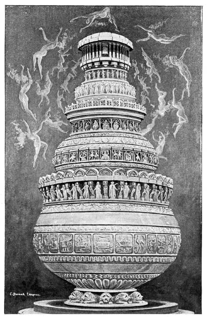 THE THRONE OF THE GODS WAS INDEED THE GOLDEN HEART OF
ATVATABAR, THE TRIUNE SYMBOL OF BODY, MIND AND SPIRIT.