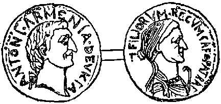 Coin of Antony and Cleopatra.