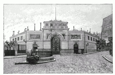 ENTRANCE FAÃADE OF THE ÃCOLE POLYTECHNIQUE. Engraved, from a photograph, by E. Tilly.