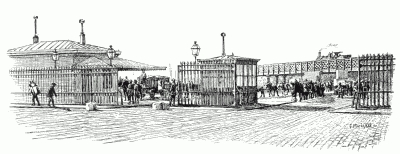 MUNICIPAL PARIS: POST OF THE OCTROI AT THE BARRIÃRE DE LA CHAPELLE SAINT-DENIS. After a drawing by G. MarÃ©chal.