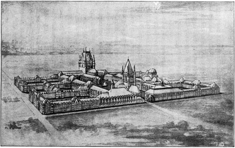 Image not available: BIRD’S EYE VIEW OF THE PROPOSED BUILDINGS OF THE
UNIVERSITY OF CHICAGO.