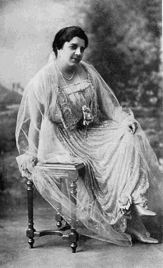 SEÃORA MENOCAL

It is not alone through the felicitous circumstance of her being the
wife of President Mario G. Menocal that SeÃ±ora Marienita Seva de Menocal
is entitled to the distinction—never more appropriate than in her
case—of being the "first lady of the land." Her title rests equally
upon personal charm, the graces of social hospitality, and womanly
leadership of the most efficient kind in philanthropic and patriotic
endeavor for the advancement of the public welfare and the confirmation
of the integrity and promotion of the prosperity of the Republic; while
her indefatigable labors in the great war invested her name with
affectionate and grateful distinction in the camps and among the peoples
of the Allied nations.